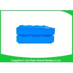 Stackable Plastic Pallet Boxes PP Material , Folding Plastic Crates Transport Moving