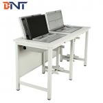 Manual Flip Up Student Computer Desk With PC Slot for sale
