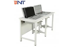 China Manual Flip Up Student Computer Desk With PC Slot supplier