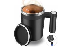 China 13oz Automatic Stirring Cup Auto Stir Coffee Cup With 2 Stir Bar supplier