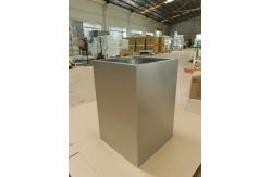 China Custom Stainless Steel Rectangular Garden Planter Extra Large Metal Flower Pot supplier