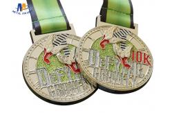 China Matt Silver Plating Metal Award Medals With Smooth Or Sandblasted Back supplier