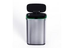 China Big Volume Steel Automatic Sensor Trash Bin Open Top Touchless Trash Can supplier