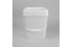 China Wholesale Custom Printed 20 Liter Black Square Plastic Bucket With Lid supplier