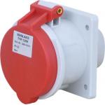 Anti Aging Nylon 16A 440V 4P Panel Mounted Socket IEC Standard for sale