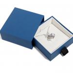 Recyclable Cardboard Necklace Bracelet Box Blue Cardboard Sliding Drawer Box for sale