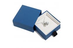 China Recyclable Cardboard Necklace Bracelet Box Blue Cardboard Sliding Drawer Box supplier