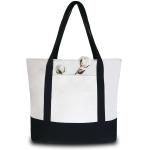 White Eco Canvas Bags With Clear LGO Beautiful Pictures Simple Style for sale