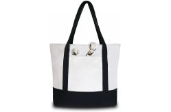 China White Eco Canvas Bags With Clear LGO Beautiful Pictures Simple Style supplier