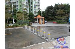 China Semi - Auto Folding Down Hydraulic Road Blocker Anti - Rust Road Security Barriers supplier