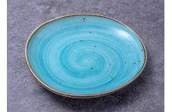 China 8.25 Porcelain Dessert Dinner Plate In Irregular Shape supplier