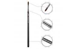 China Tongue Shape Synthetic Hair Lip Brush Black Silver Makeup Tools supplier