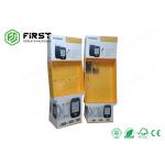 Supermarket Retail Pop Displays Stand Cardboard Paper Hanging Floor Display With Hook for sale