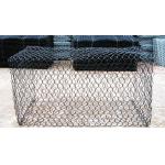 Grey Gabion Wire Mesh PVC Coated Gabion Wall Fence 100*120mm for sale