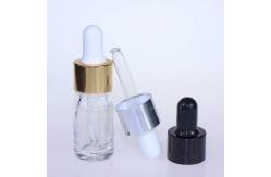 China Transparent Gold 0.16OZ Oil Dropper Glass Bottle For Essential Water supplier