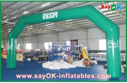 China Green Inflatable Finish Arch Customized Logo Printing 0.4mm PVC supplier