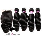 8A Loose Wave Virgin Indian Hair Human Hair Extension 8-30 Length for sale