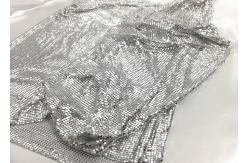 China Shiny Beauty Aluminum Paillette Metal Mesh Fabric 1.5x0.45m Easy To Clean supplier