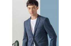 China Knit Fabric formal Suit Navy Mens Slim Fit Casual Blazer supplier