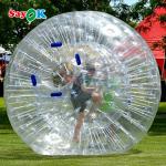 Inflatable Floating Roller Aqua Zorbing Ball Transparent PVC Cylinder Human Water Bubble Ball for Water Game for sale