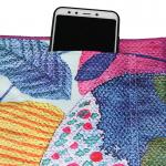 Sandless Suede Microfiber Beach Towel Waffle Weave Drying Towel With Ziper