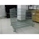 Folding Warehouse Steel Metal Wire Rolling Storage Cage for sale