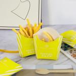 Customized printing of french fries eco-friendly biodegradable disposable fast food paper box