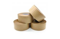 China Fiberglass Reinforced Flatback Kraft Paper Tape Self Adhesive Paper Parcel Tape supplier