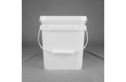 China White Rectangular 5 Liter Plastic Bucket Heat Transferprinting supplier