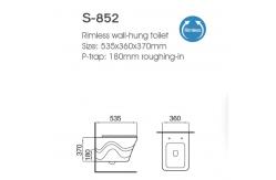 China Modern Bathroom Round One Piece Wall Hung Toilet Rimless With Flower Pattern supplier