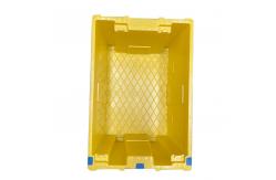 China Yellow HDPE Plastic Moving Crate 60 X 40 X 27.5cm Nestable Reusable supplier