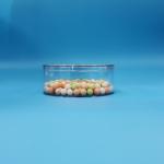 Biscuit Dried Fruit Candy Chocolate Candy Transparent Round Plastic Packaging Box for sale