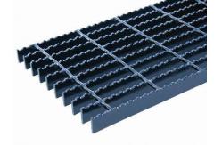 China Black Hot Dip Galvanized Grating Industrial Serrated Galvanized Grating 25x3 supplier