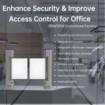 Stainless Steel Swing Barrier Turnstile with RS485/TCP/IP