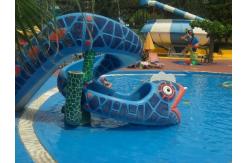 China Water Amusement Park Carnivals Chimpanzees Mini Swimming Pool Fiberglass Slide supplier