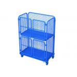 Custom Q235 Steel Nestable Roll Cage Trolley Container With Gates for sale