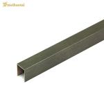 DIN Brushed Steel Tile Trim 10mm U Channel Edge Profile