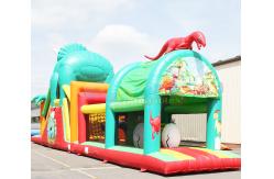 China Long Bouncy Castle 13.2X4.7X3M Inflatable Obstacle Course supplier