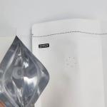 OEM Custom 1/8 OZ White Logo Size Resealable Aluminum Foil 120 Microns Kraft Paper Stand Up Packaging Pouches for sale