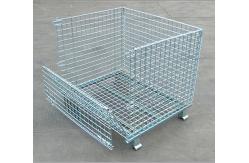 China Automotive Parts Space Saving Collapsible Wire Container Galvanized Surface supplier