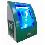 CE Approved Curvy AED Wall Defibrillator Cabinet With LED Strip Ilumination for sale