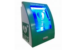 China CE Approved Curvy AED Wall Defibrillator Cabinet With LED Strip Ilumination supplier