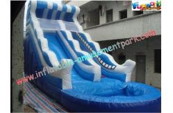 China Outdoor Inflatable Water Slides With Slide Pool , Inflatable Sport Games supplier