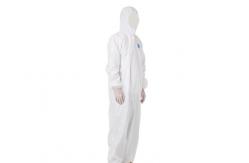 China Adults Breathable Medical Protective Coveralls With Elastic In Hood supplier