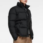 Custom Mens Black Polyester Outdoor Puffer Jacket for Winter for sale