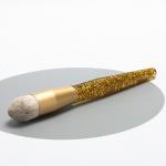 OEM Short Round Domed Liquid Foundation Makeup Brush With Longer Glitter Handle for sale