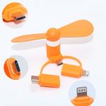 3-in-1 Mini Micro USB Mobile Fan Summer Promotional Items for sale