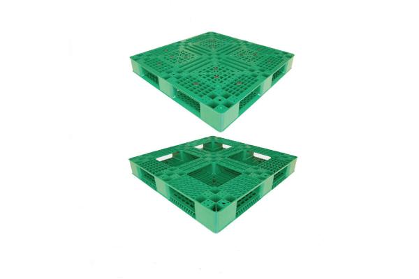 CE SGS Heavy Duty Plastic Pallet Green Stackable Plastic Warehouse Pallets