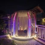 Sunshade PC Clear Transparent Outdoor Bubble Tents With Wooden Carton Packaging for sale
