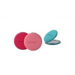 PU Cosmetic Pocket Mirror Foldable 72mm Thickness Weave Pattern for sale